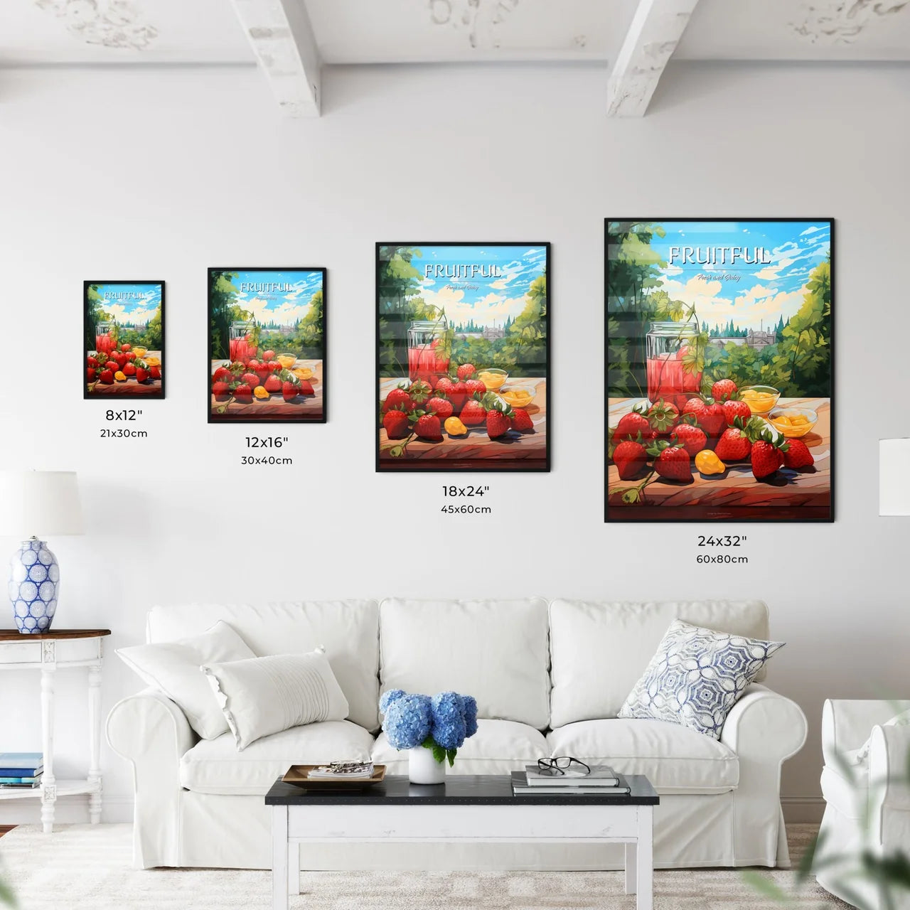 Group Of Strawberries And A Jar Of Fruit Art - Kitchen Hangings