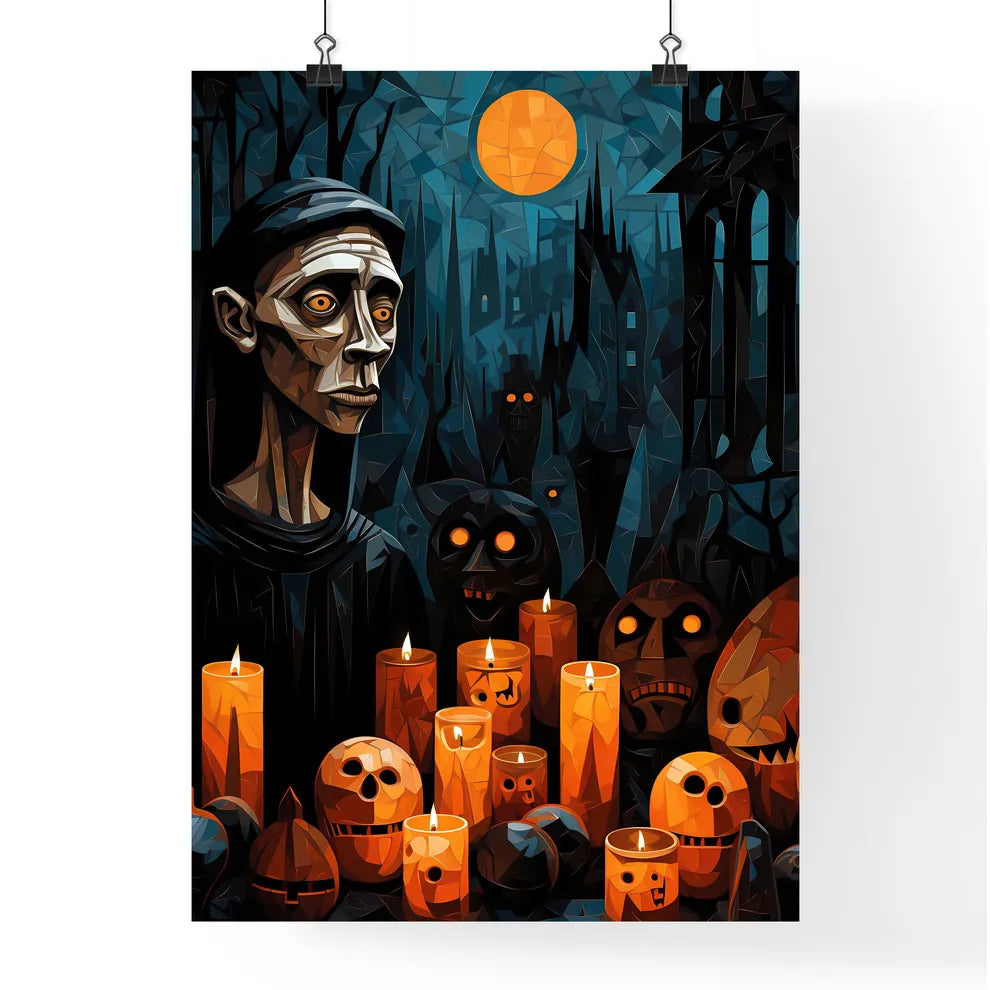 Woman In A Black Robe Surroun Poster