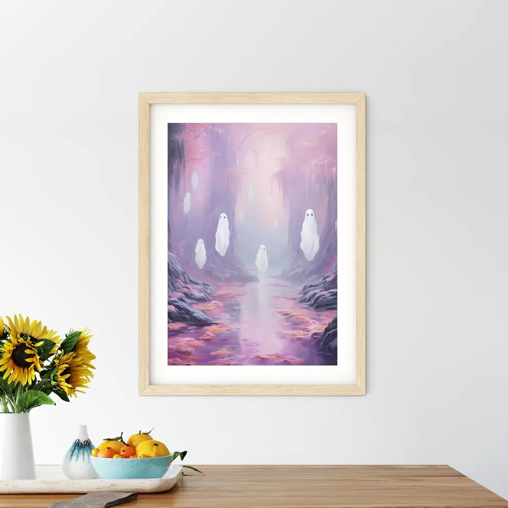 Group Of Ghosts In A Cave Art Size Chart