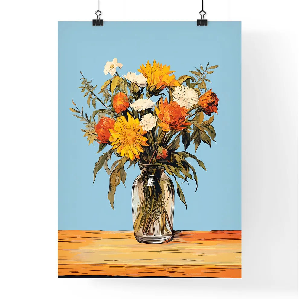 Vase Of Flowers On A Table Art Prin Poster