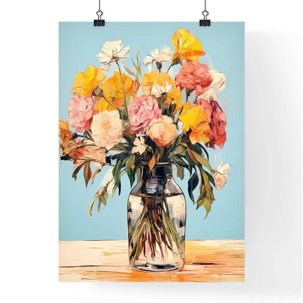 Painting Of Flowers In A Vase Art Prin Poster