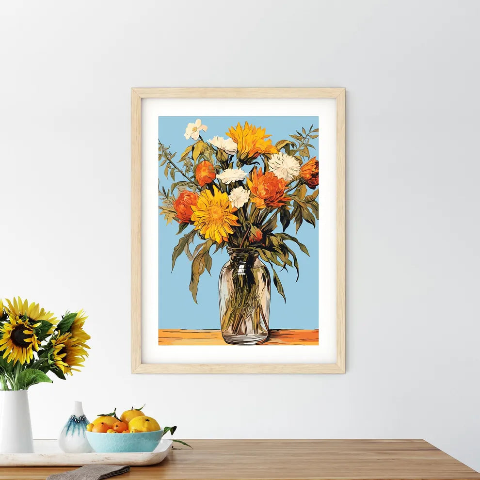 Vase Of Flowers Art Prin - Kitchen Hangings