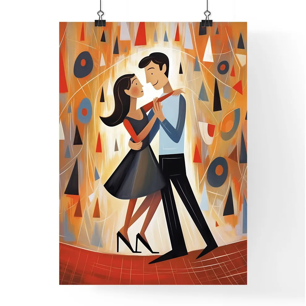 Man And Woman Dancing Art Prin Poster