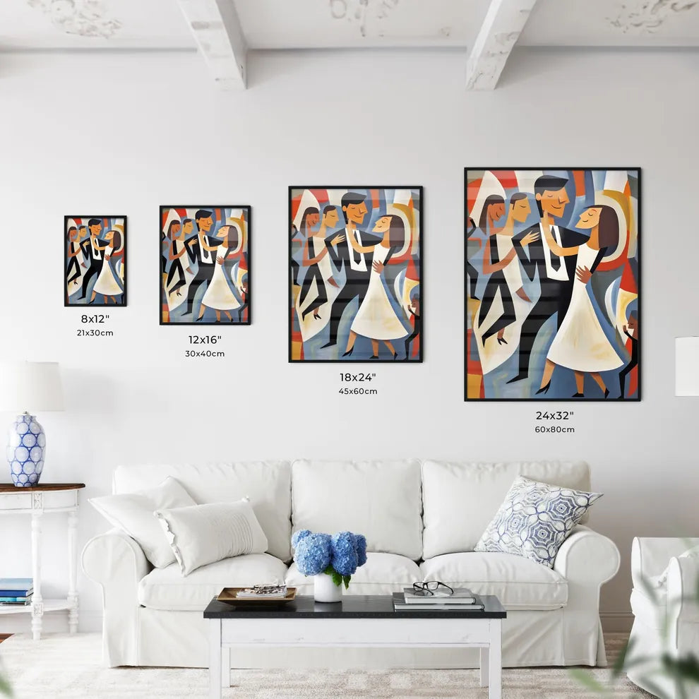Painting Of A Man And Woman Dancing Art Prin Wall Art