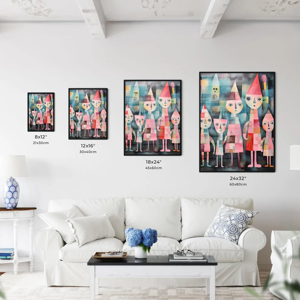 Group Of People With Differen Art Print