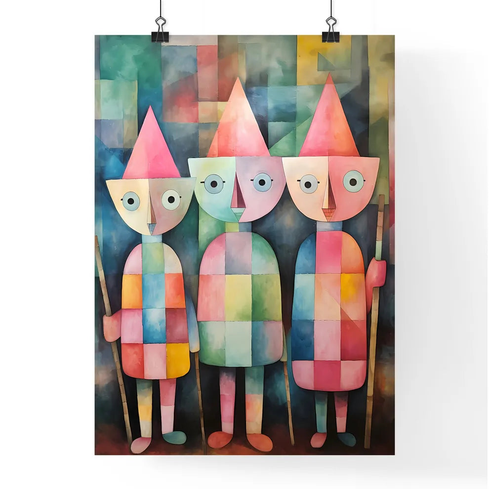 Group Of Colorful Figures Art Poster