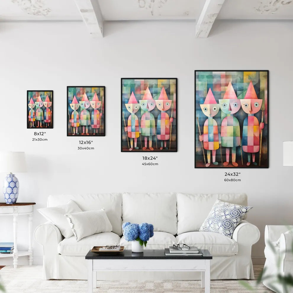 Group Of Colorful Figures Art Art Print