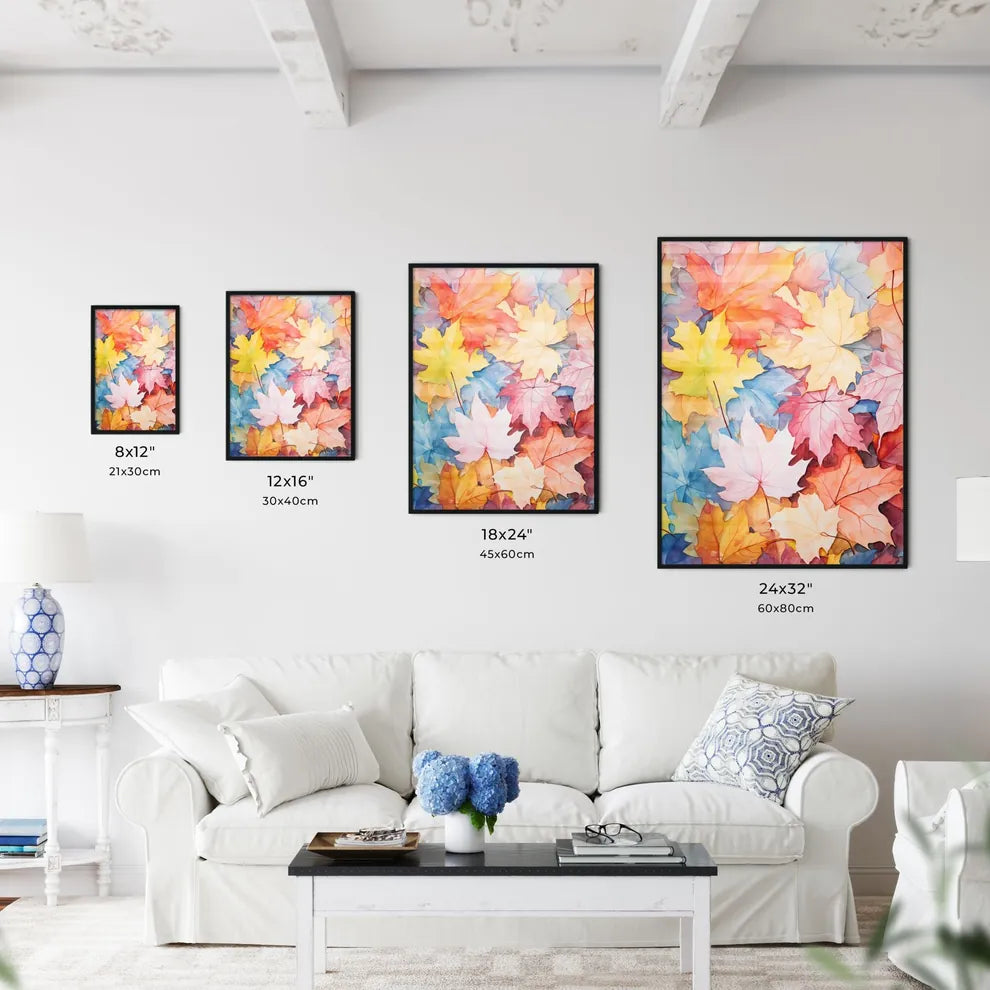 Group Of Colorful Leaves Art Prin Wall Art