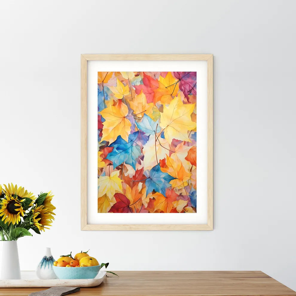 Group Of Colorful Leaves Art Prin - Kitchen Hangings
