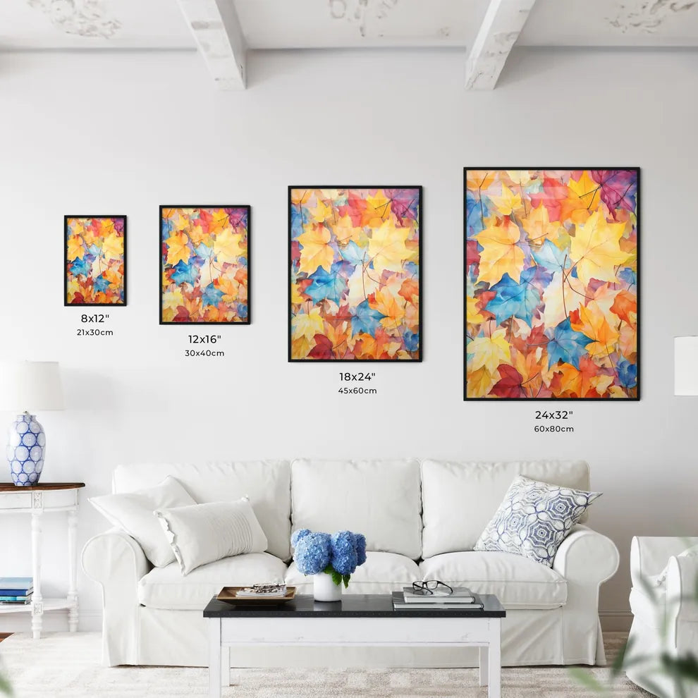 Group Of Colorful Leaves Art Prin Wall Art