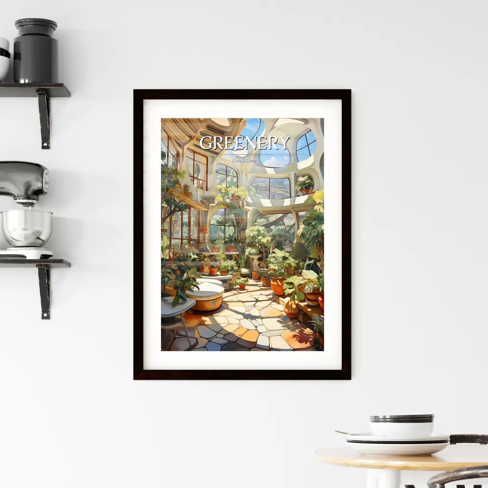 Room With Plants In Pots Art Prin Framed Print