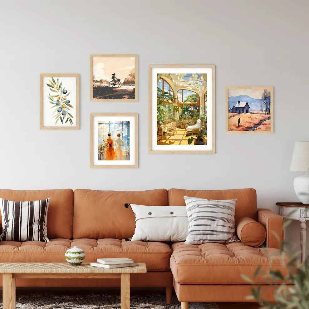 Room With Plants And A Chair Art Prin Framed Print