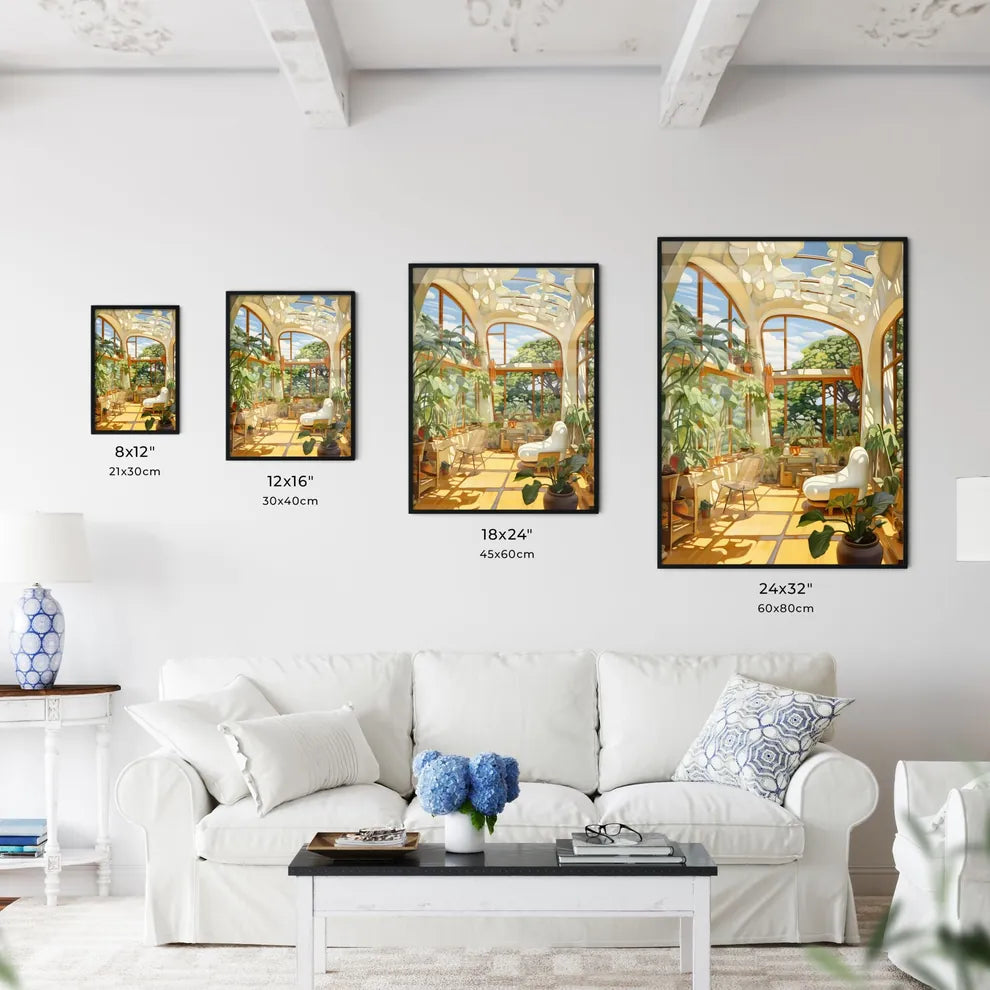 Room With Plants And A Chair Art Prin Wall Art