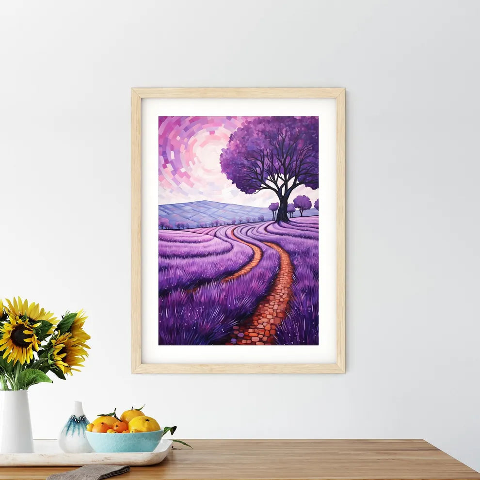 Painting Of A Field Of Lavender Art Prin - Kitchen Hangings