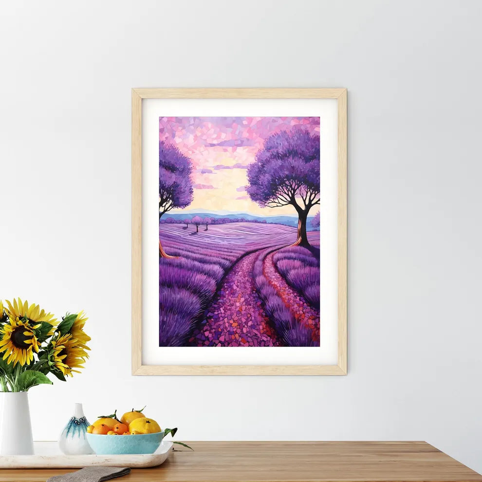 Painting Of A Field Of Lavender Art Prin - Kitchen Hangings