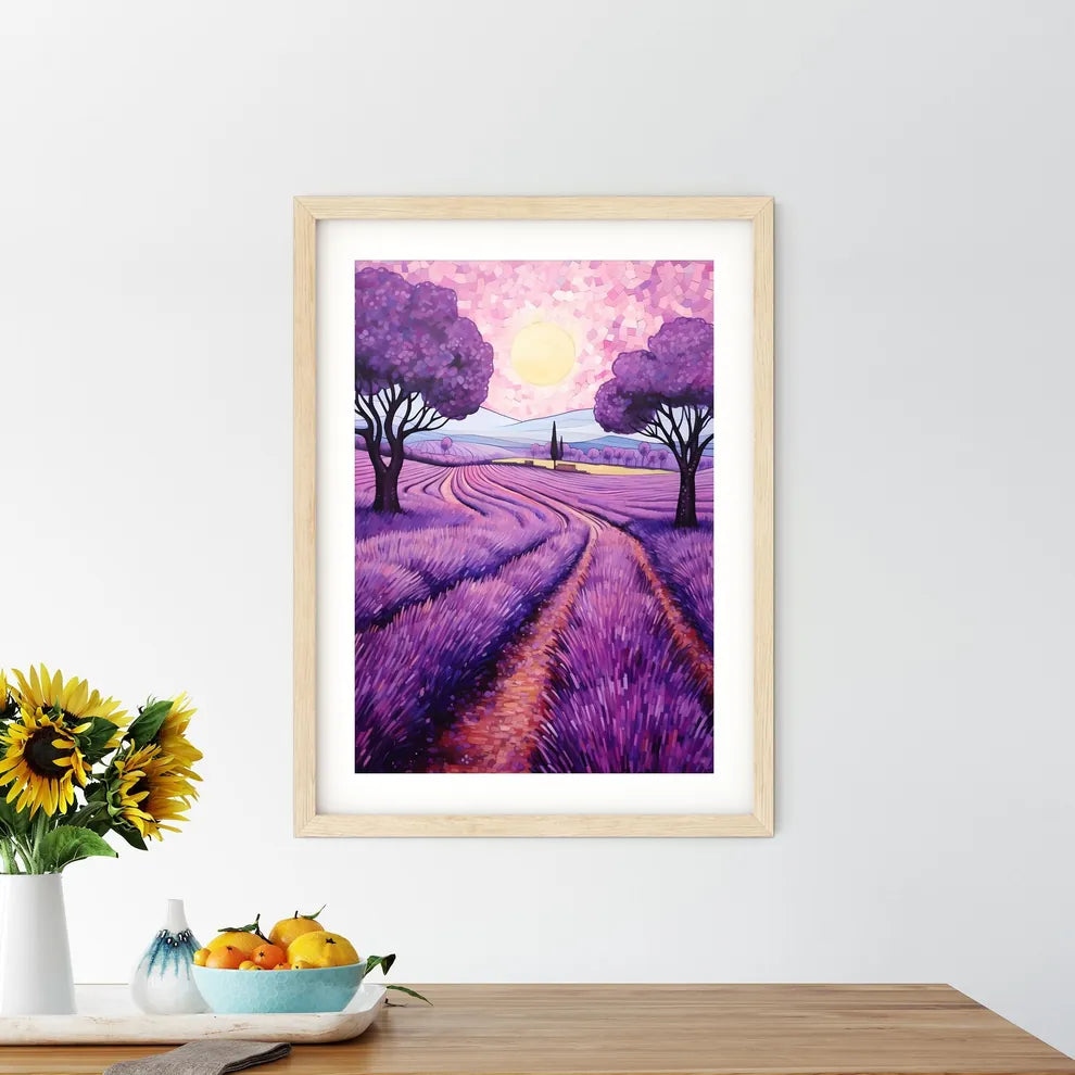 Painting Of A Lavender Field Art Prin - Kitchen Hangings