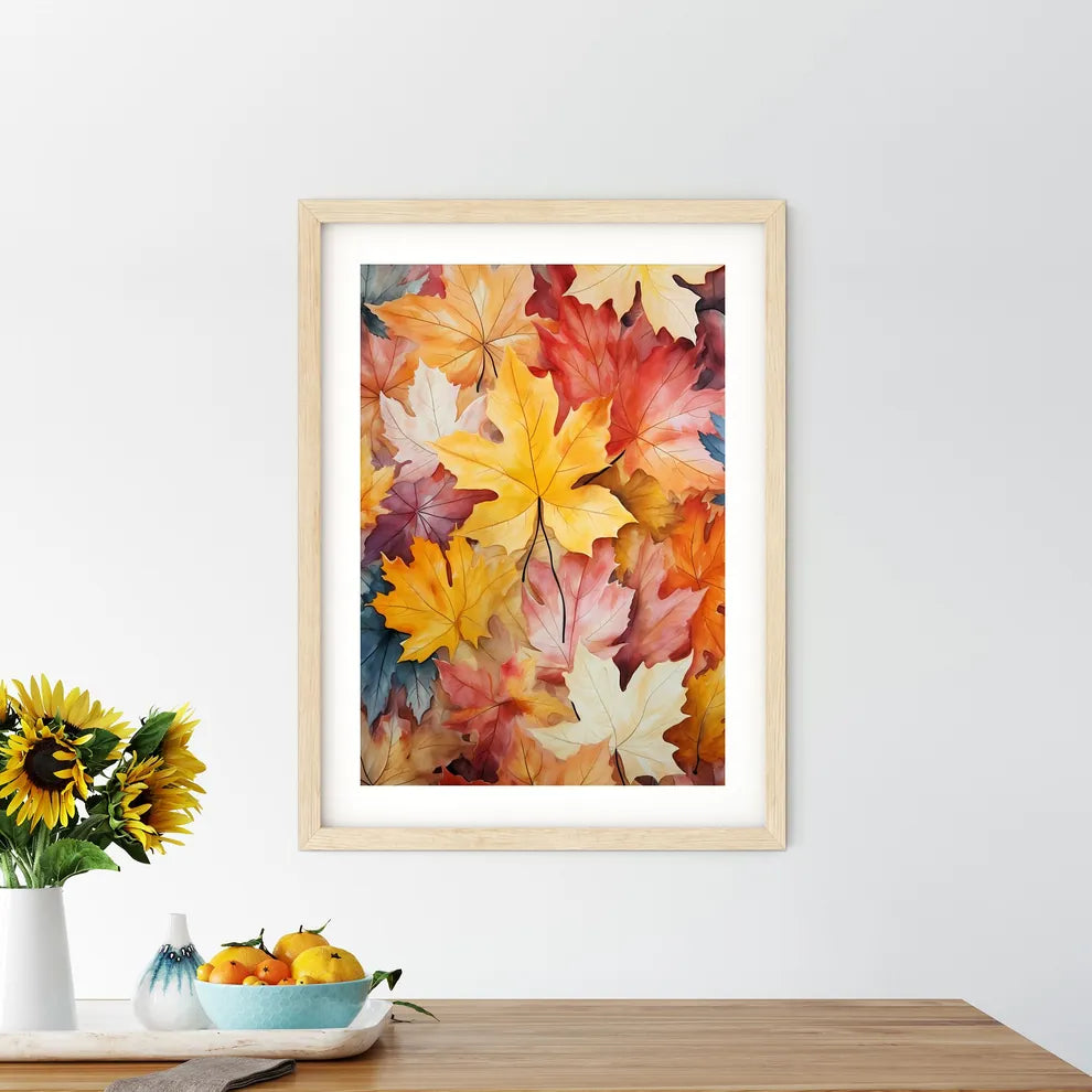Group Of Colorful Leaves Art Prin - Kitchen Hangings