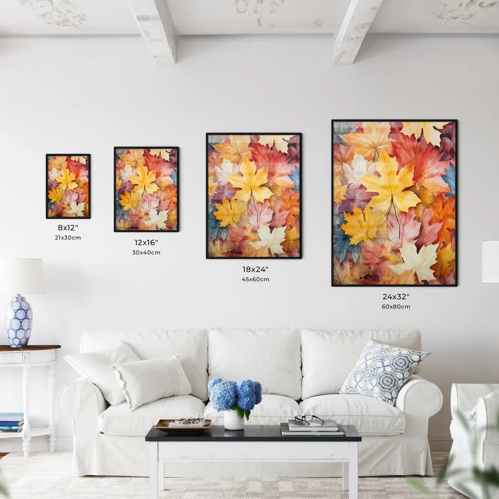 Group Of Colorful Leaves Art Prin Wall Art