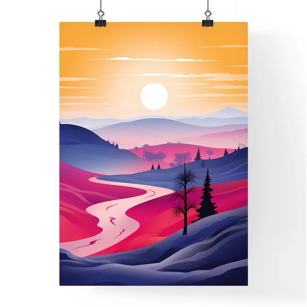 Landscape With A River And Trees Art Prin Poster