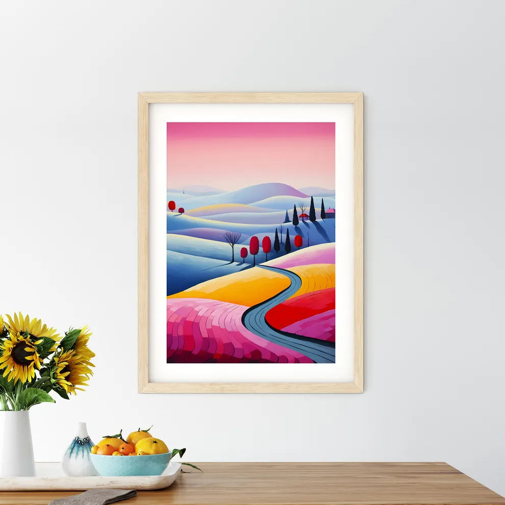 Landscape With Hills And Trees Art Prin - Kitchen Hangings