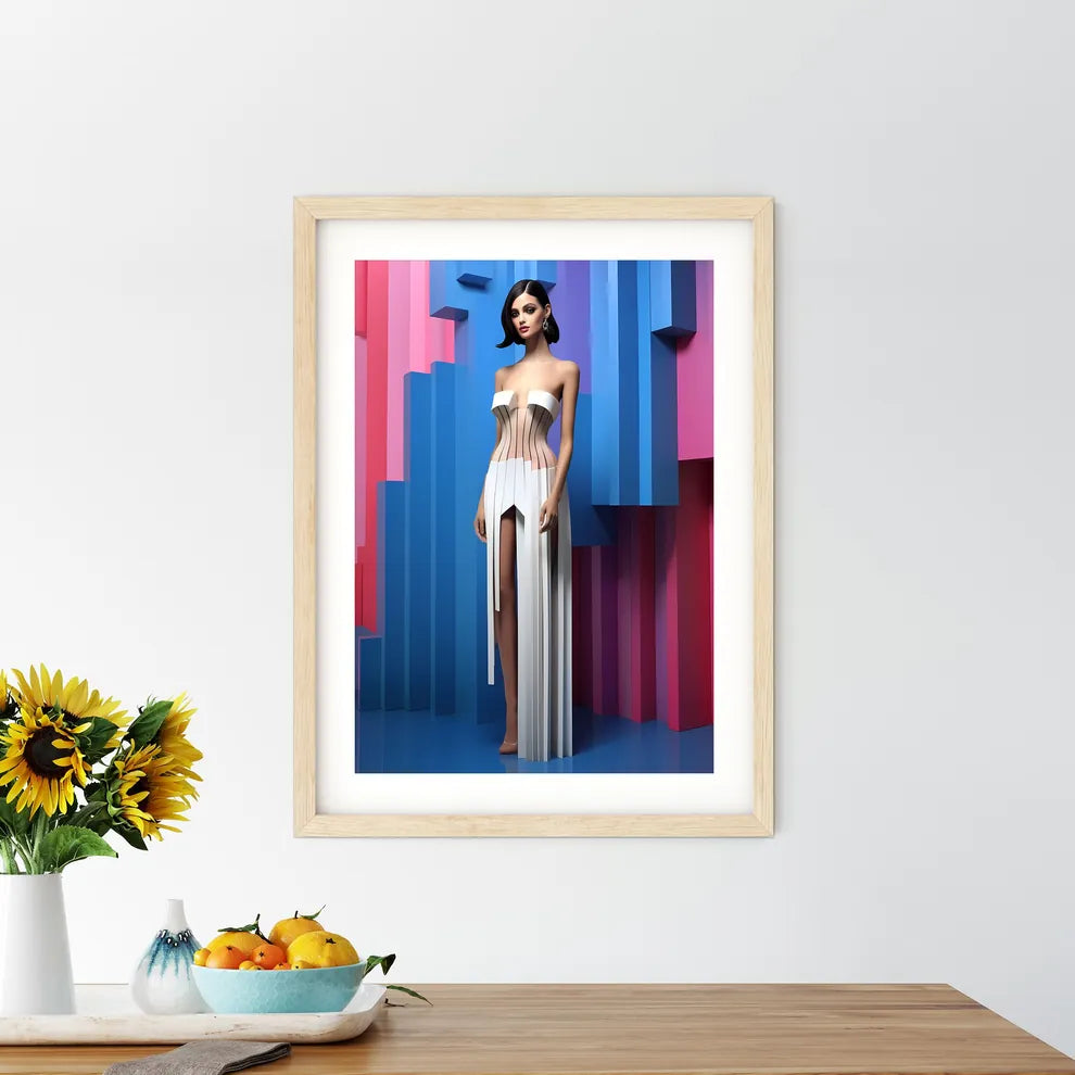 Woman In A Dress Art Prin - Kitchen Hangings