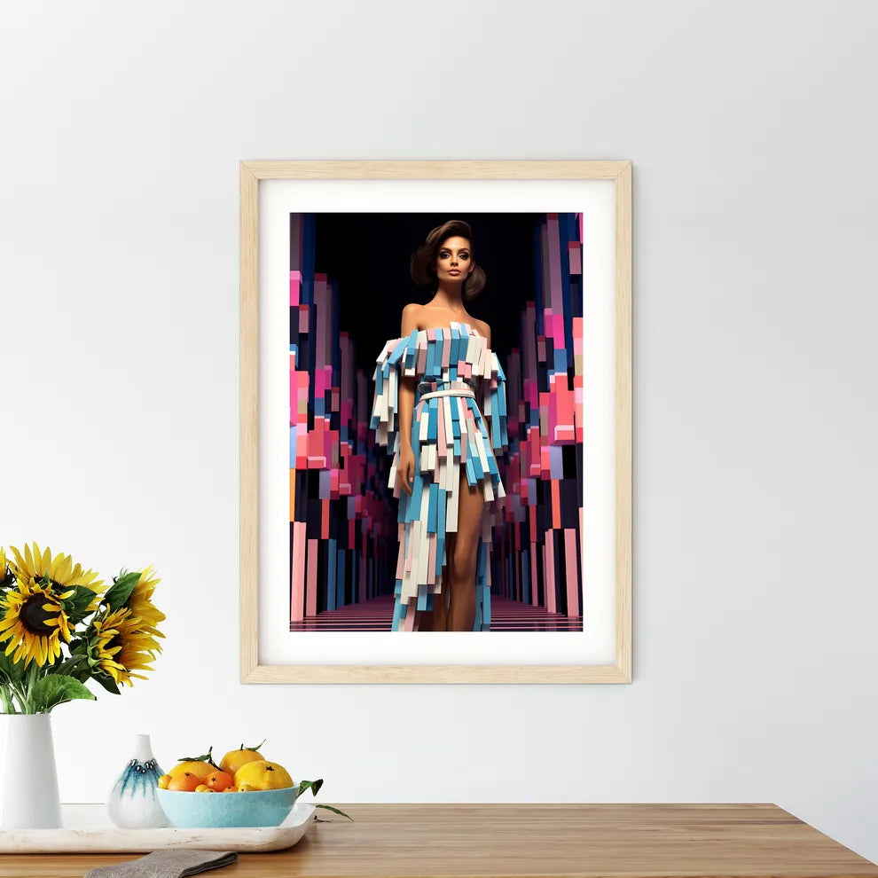 Woman In A Dress Art Prin - Kitchen Hangings