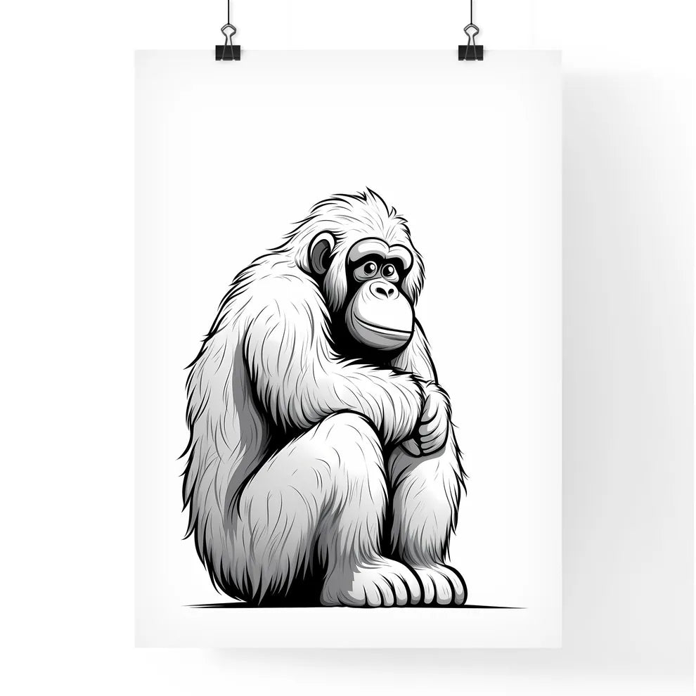 Cartoon Of A Gorilla Art Prin Poster