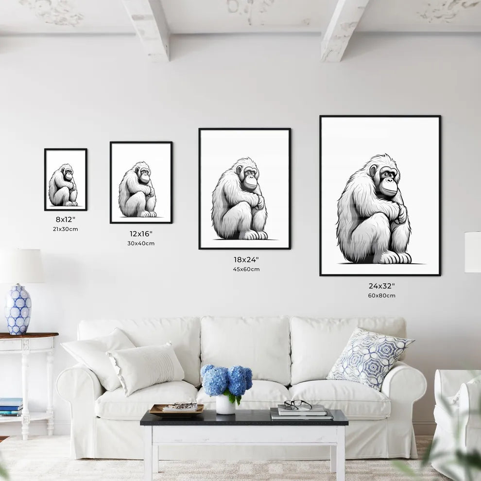 Cartoon Of A Gorilla Art Prin Art Print
