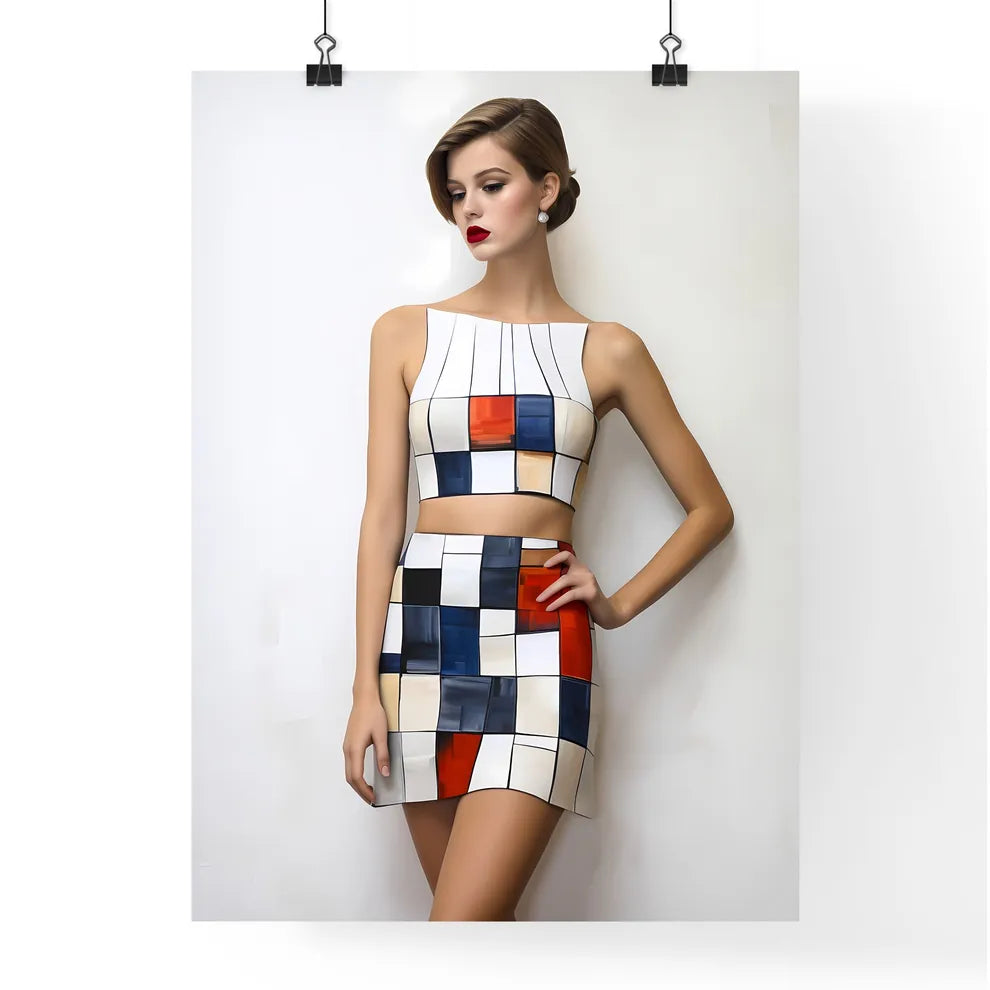 Woman In A Short Skirt And Top Art Prin Poster