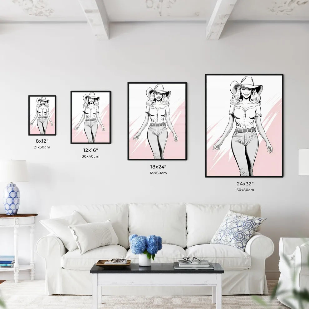 Woman In A Hat Art Prin Wall Art