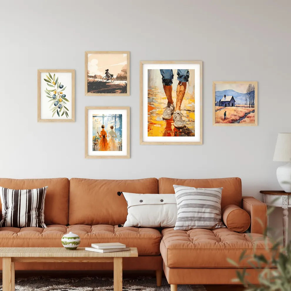 Painting Of Legs And Shoes Art Prin Framed Print