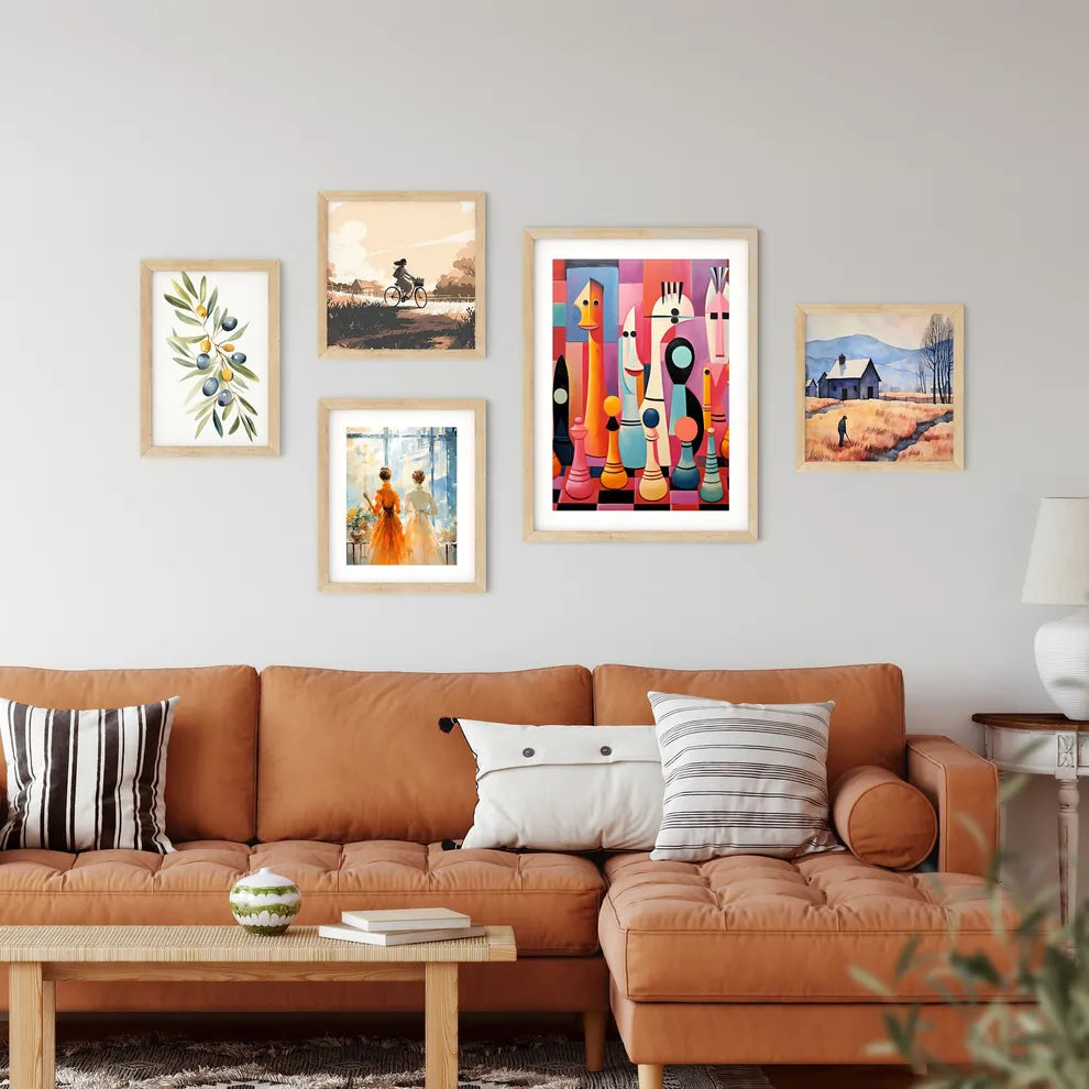 Painting Of Different Shapes  Framed Print