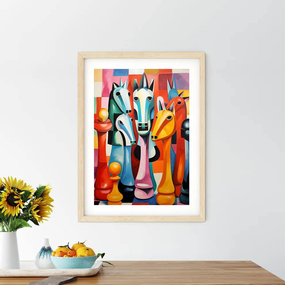 Group Of Colorful Chess Piece Size Chart