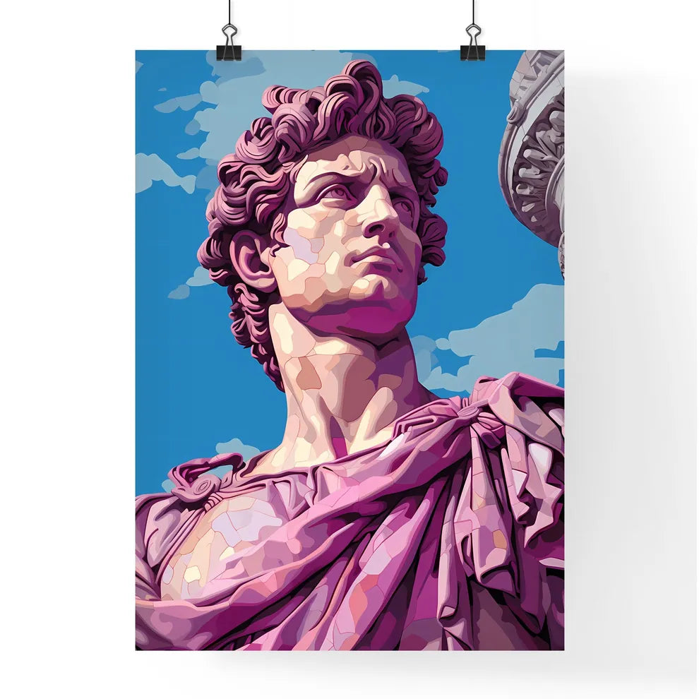 Statue Of A Man Art Prin Poster