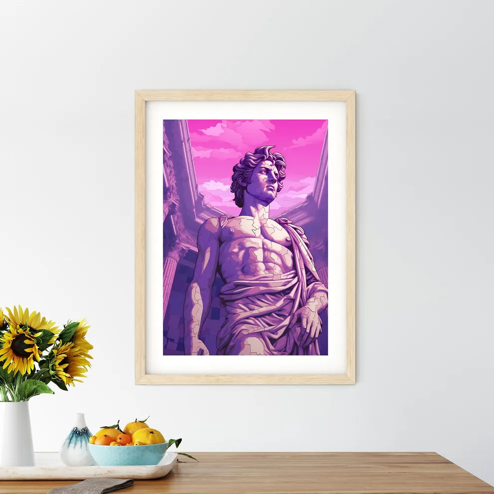 Statue Of A Man Art Print Size Chart