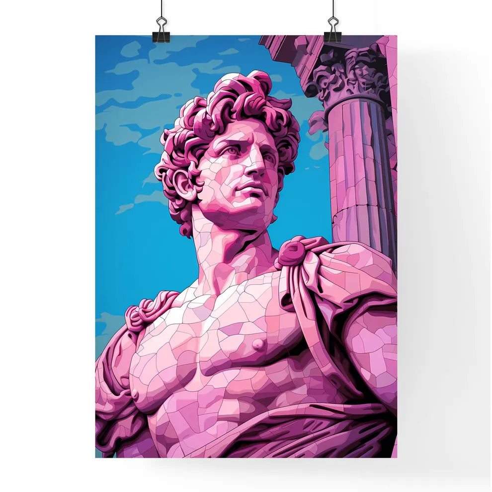 Statue Of A Man Art Print Poster