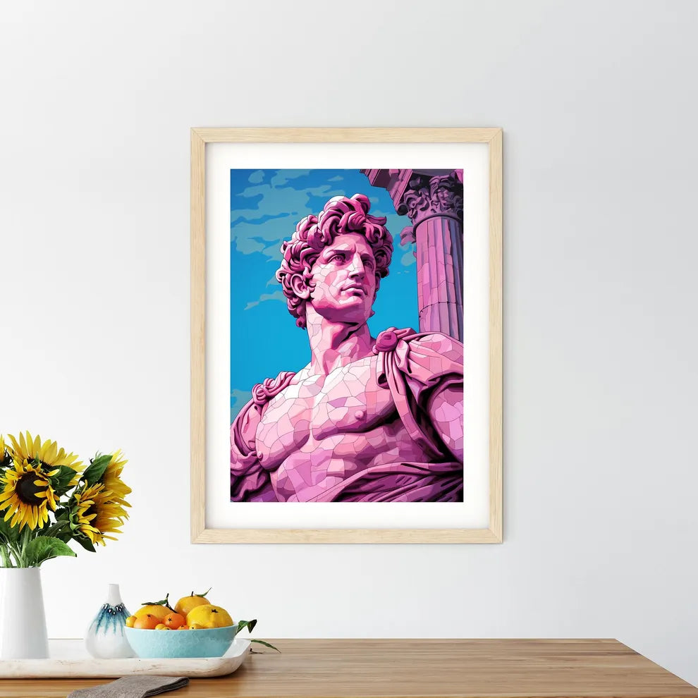 Statue Of A Man Art Print Size Chart
