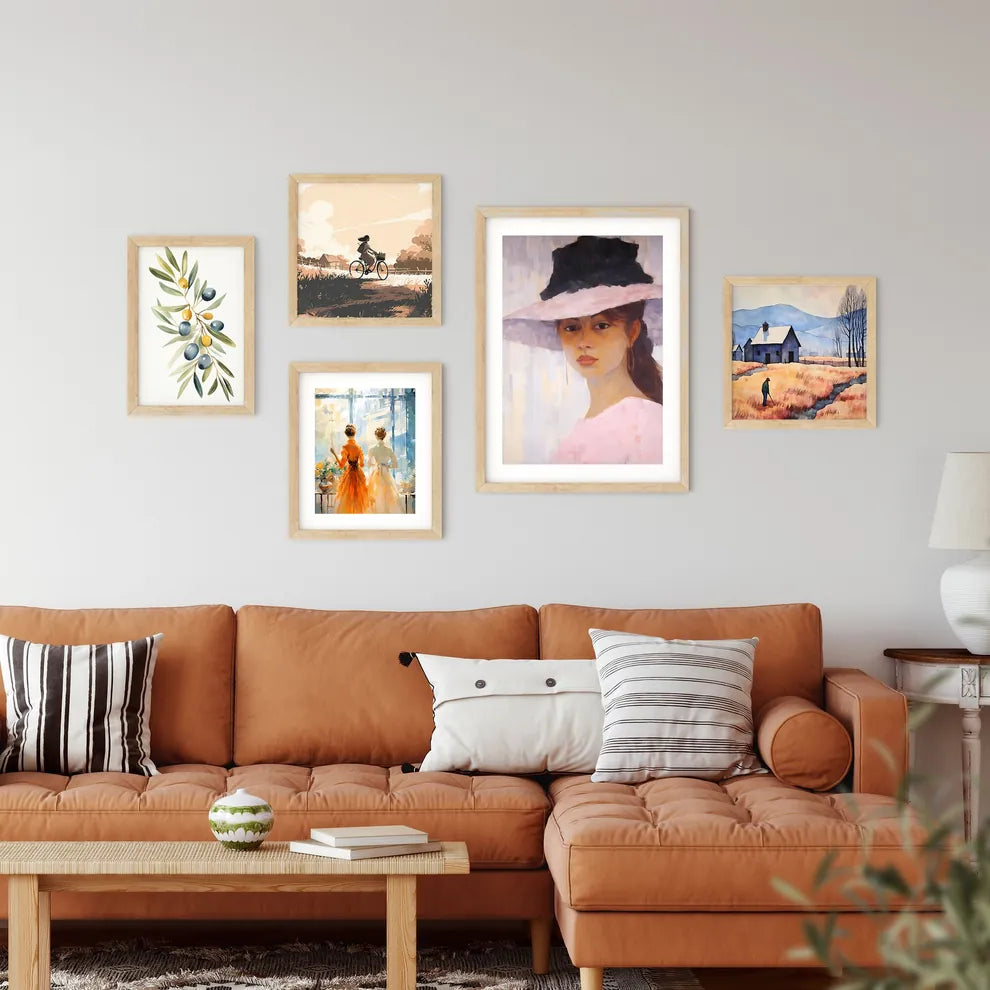 Painting Of A Woman Wearing A Hat Art Prin Framed Print