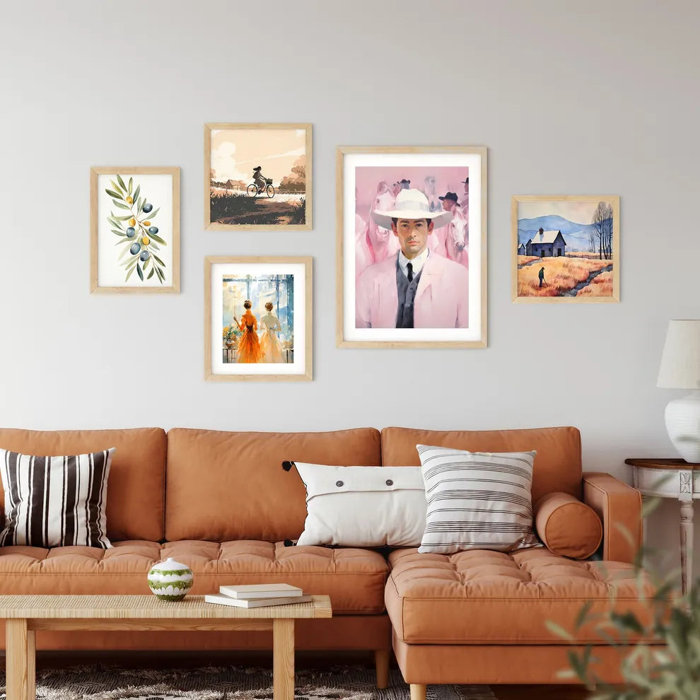 Man In A Hat And Tie With Hor Framed Print