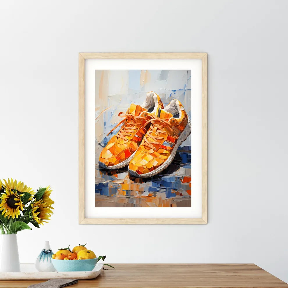 Pair Of Orange Shoes Art Prin - Kitchen Hangings