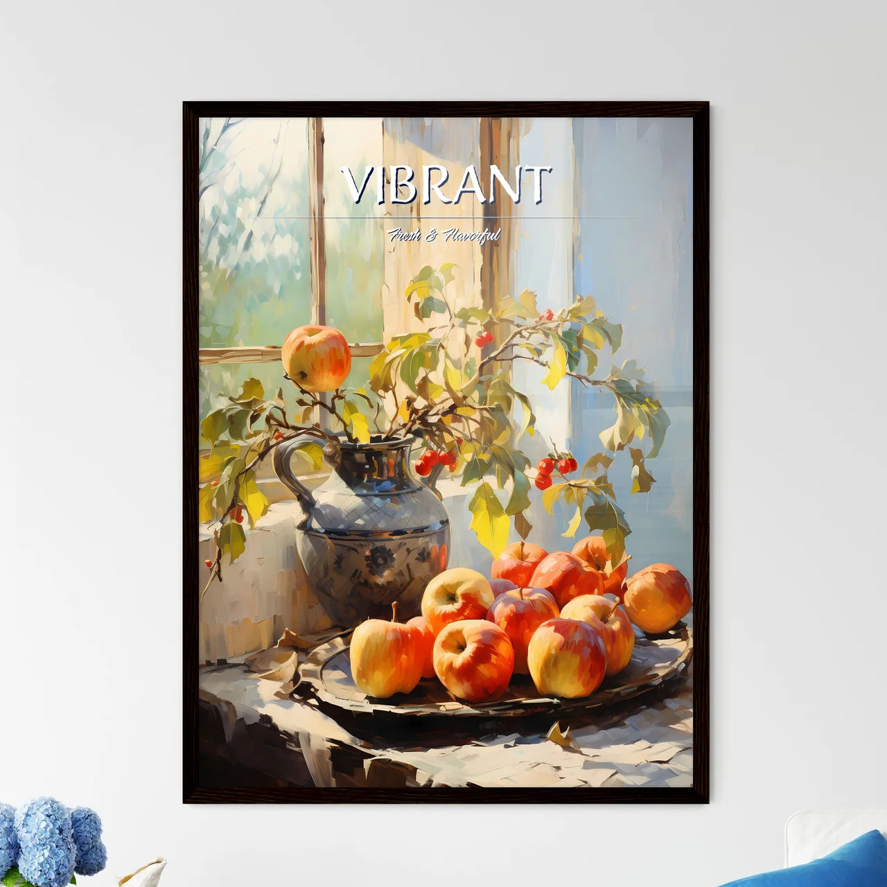 Vase Of Apples And A Vase Of Apples Art Prin - Framed Art Print