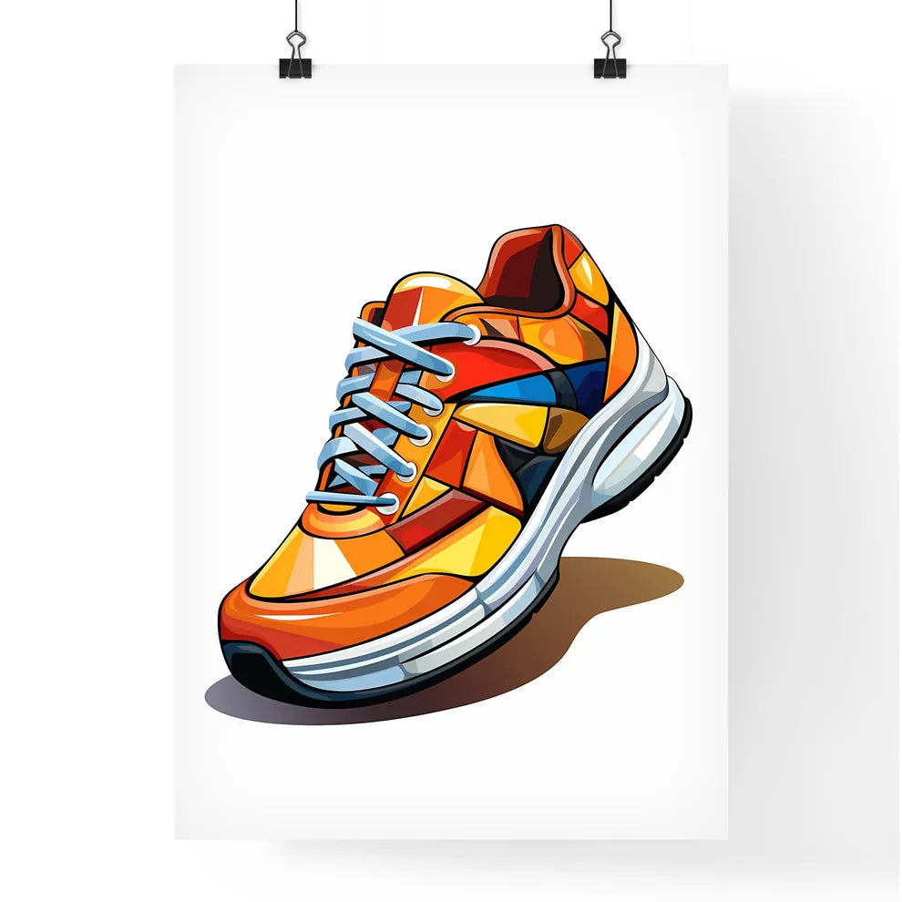 Colorful Shoe With White Sole Art Prin Poster