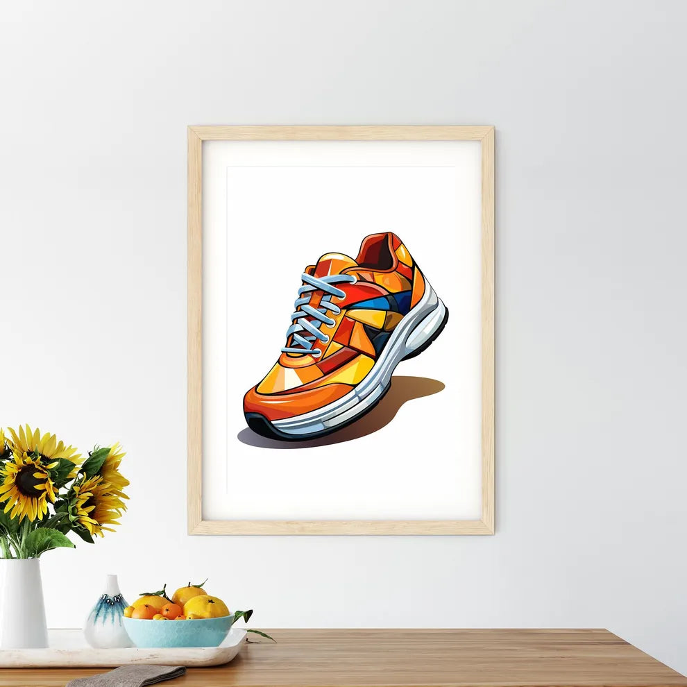 Colorful Shoe With White Sole Art Prin - Kitchen Hangings