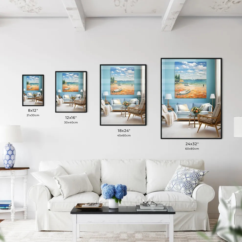 Painting On A Wall Above A Couch Art Prin Wall Art