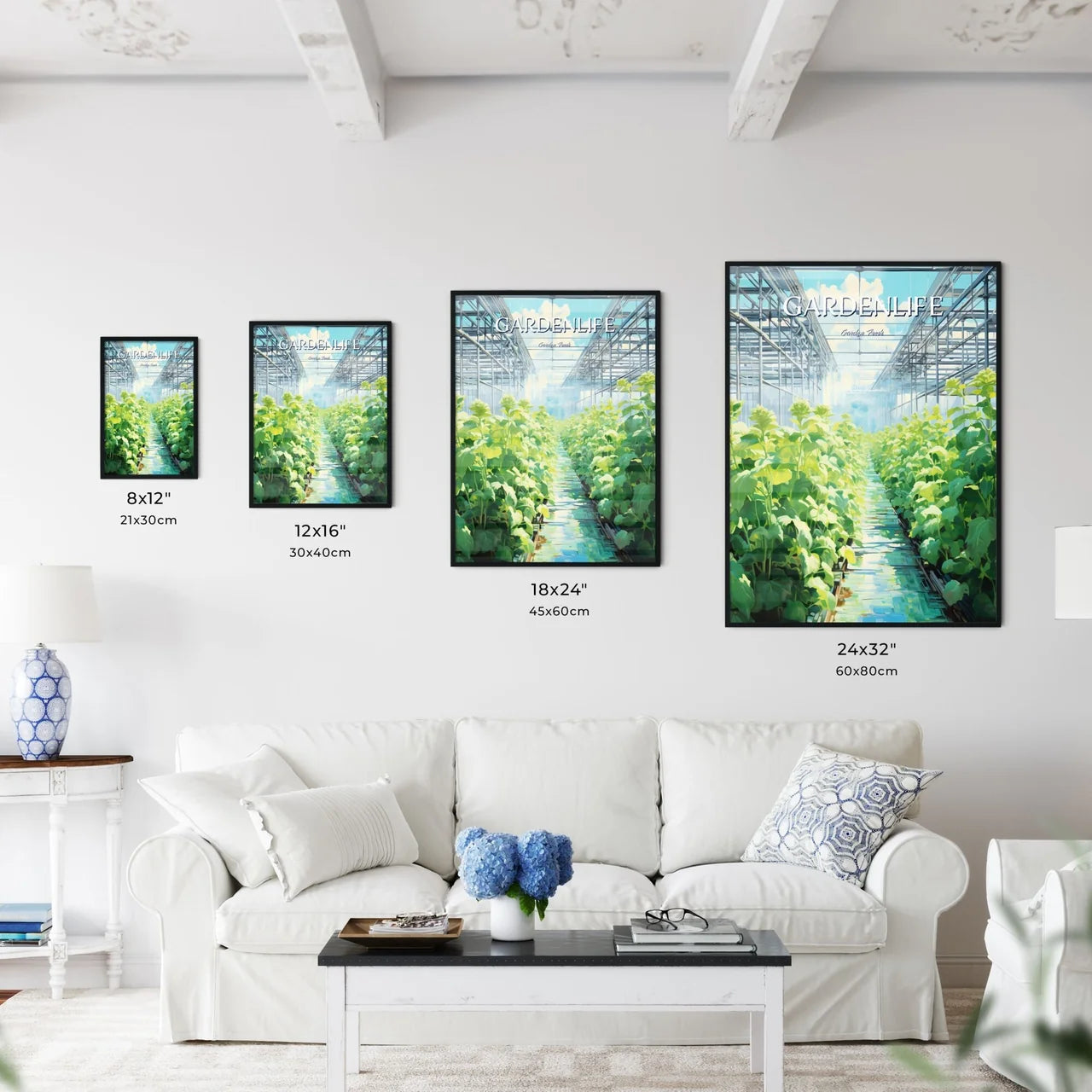 Green Plants Growing In A Greenhouse Art Pri - Kitchen Hangings