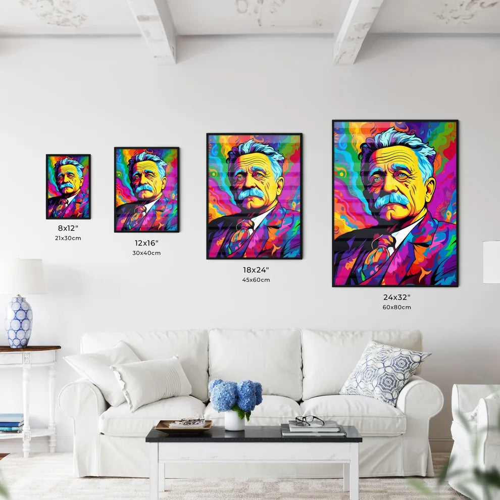 Man With A Mustache And A Tie Art Prin Wall Art