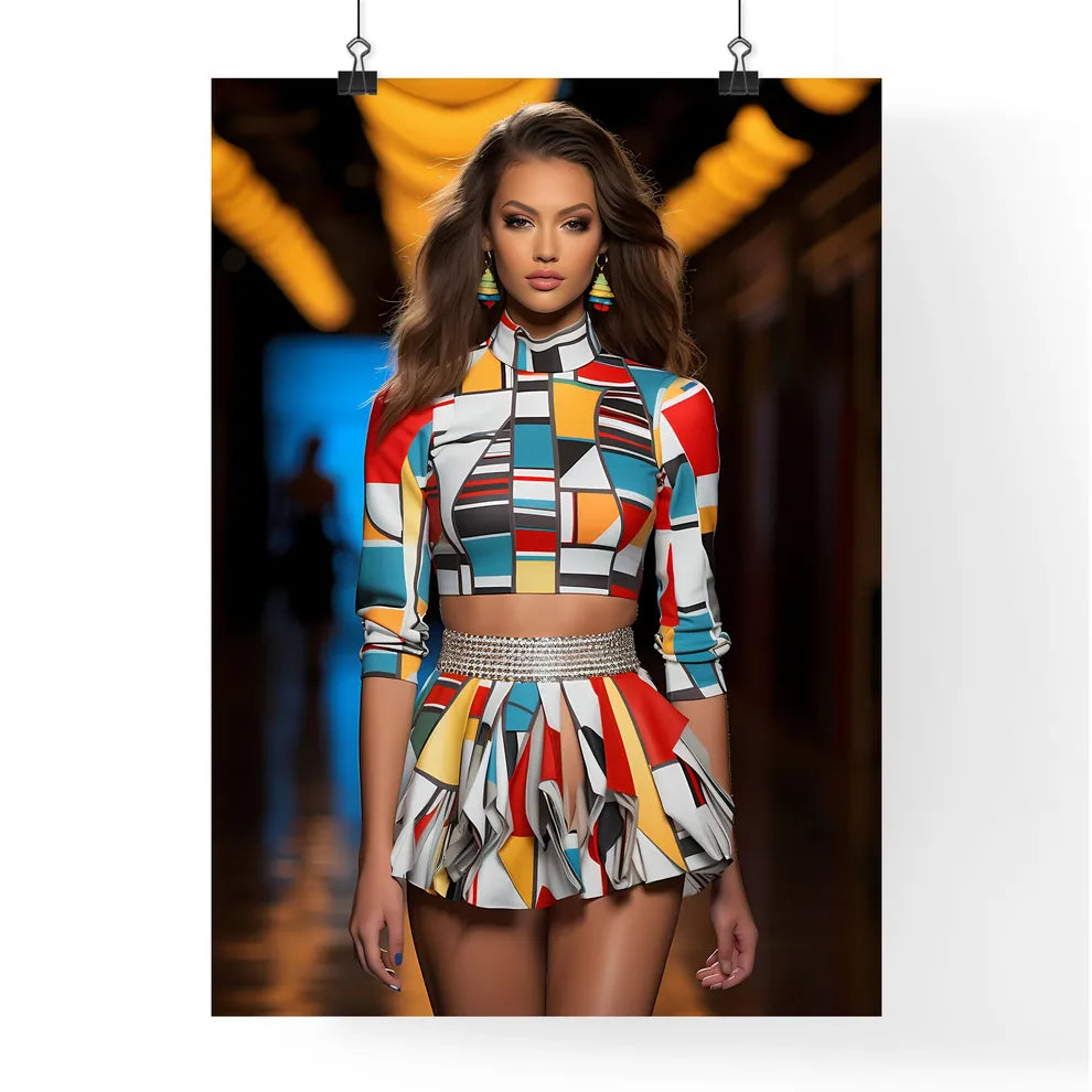 Woman In A Colorful Outfit Art Prin Poster