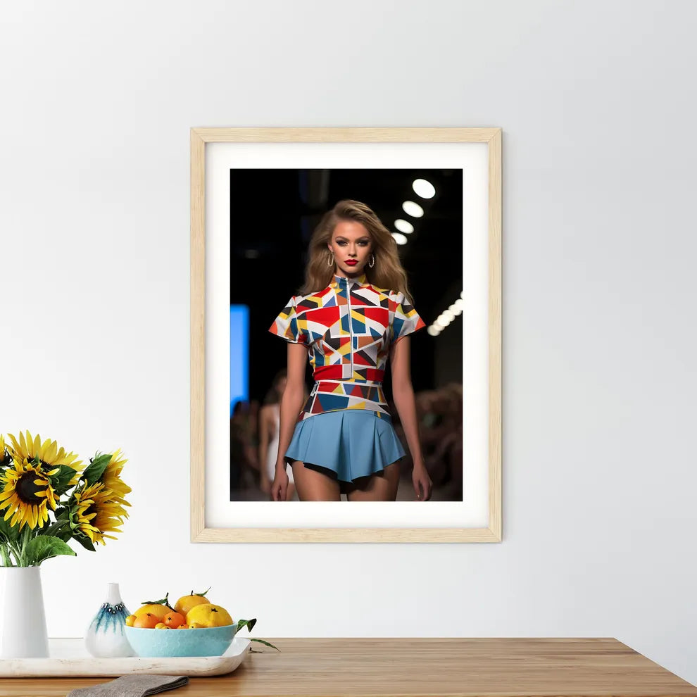 Woman Walking Down A Runway Art Prin - Kitchen Hangings