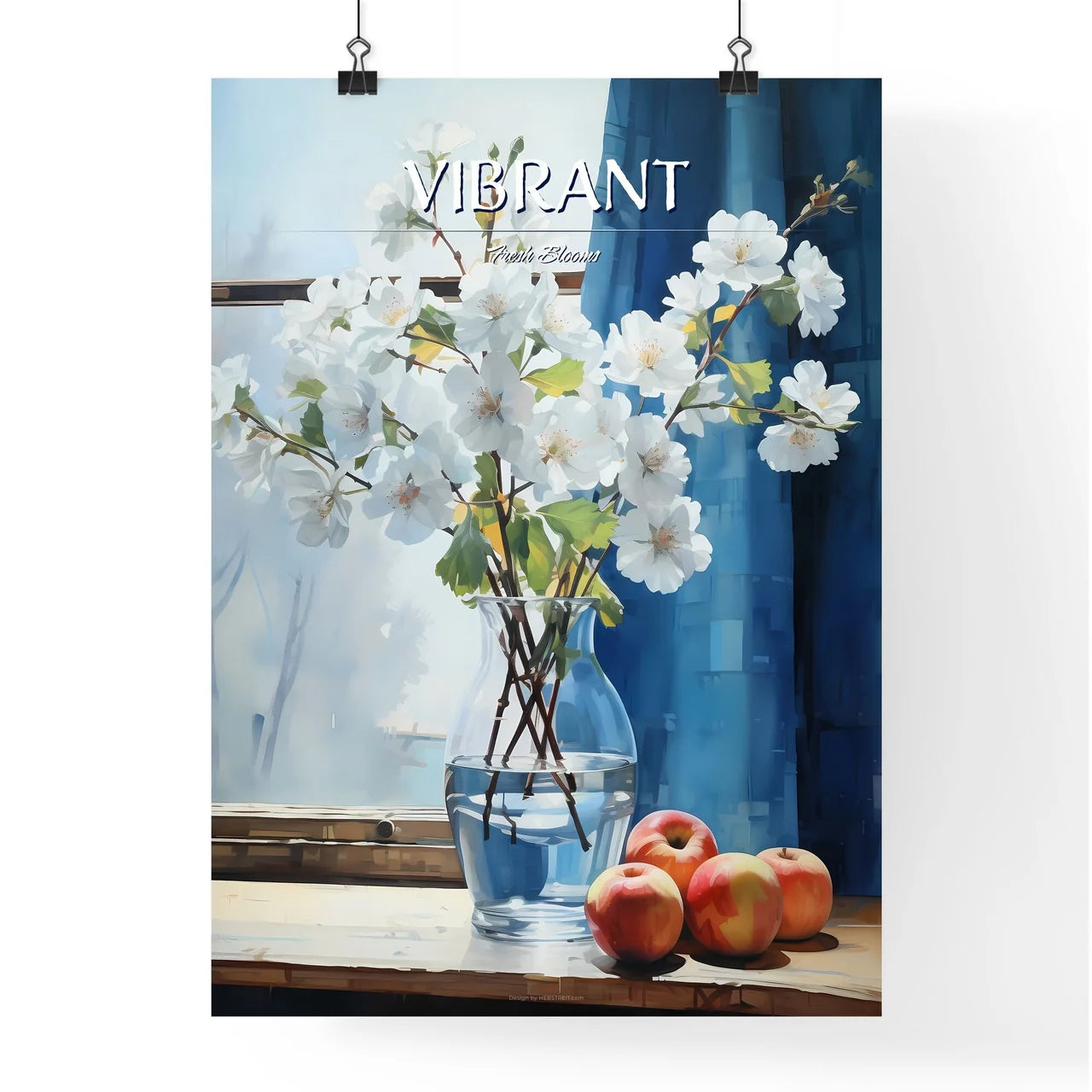 Painting Of Flowers In A Vase Art Prin Poster