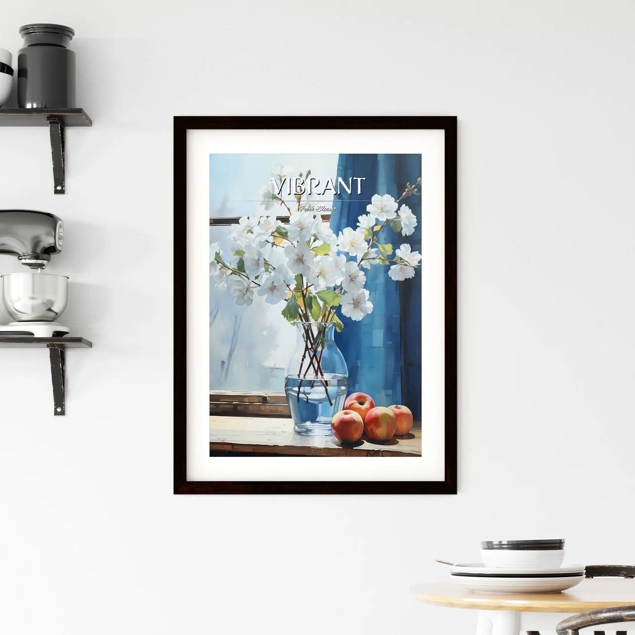Painting Of Flowers In A Vase Art Prin Framed Print
